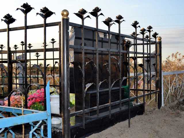 Кованая ограда на могилу